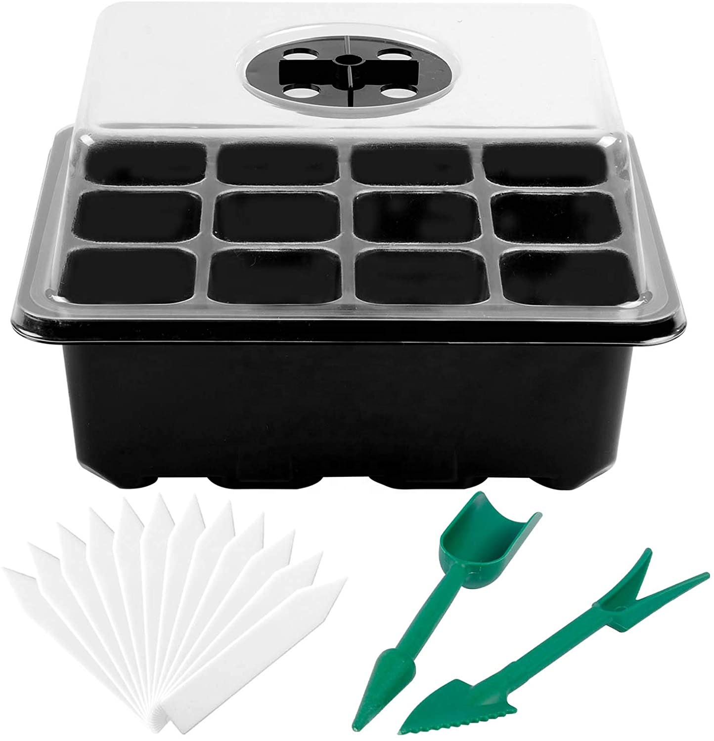 Mini Plastic Garden Propagation Nursery Seed Starter Tray Seedling Tray