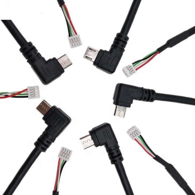Прямоугольный Micro Usb Штекерный разъем для Jst Gh 4pin 1,25 мм кабель передачи данных для коммуникационного оборудования