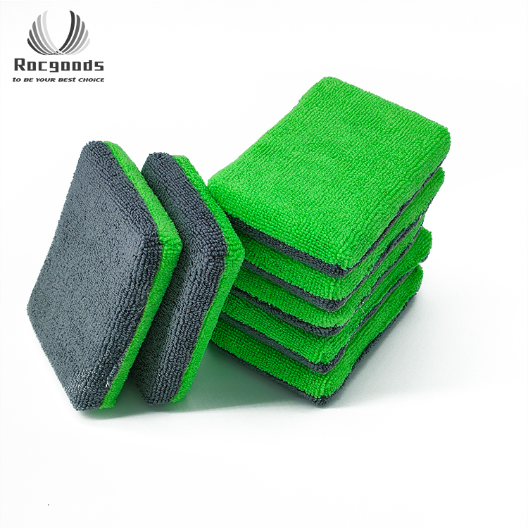 Anti Scratch Soft Foam & Towel Car Wax Applicator Pad Microfiber Car Care Polishing Sponge