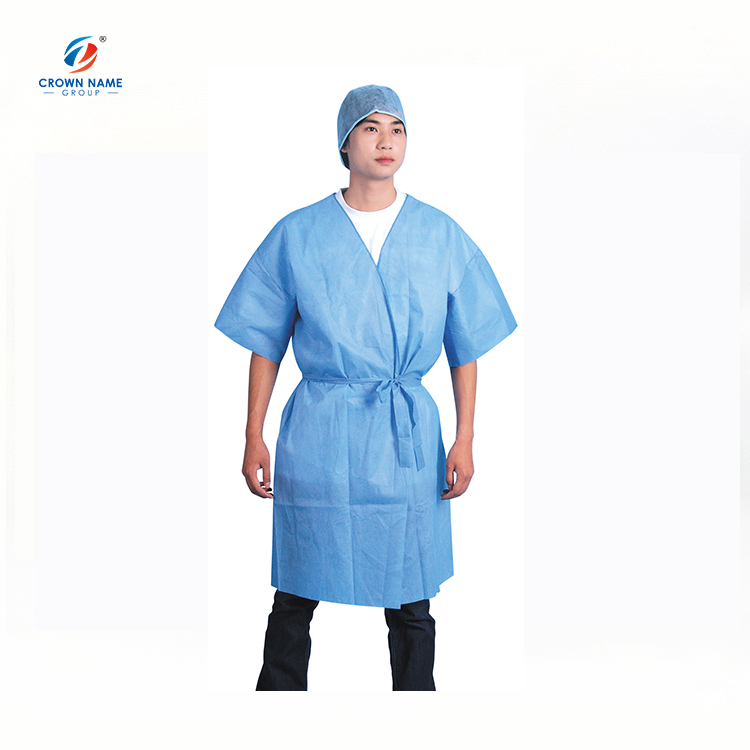 Cheap price short sleeve hospital disposable Patient Gown