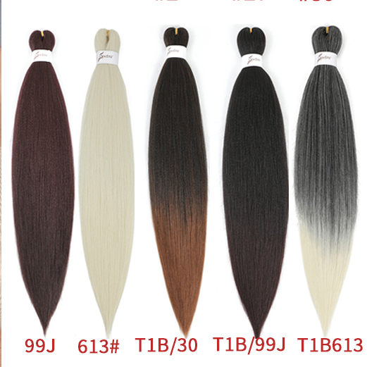 Spetra Pre Stretched Braiding Hair Extensions Easy Crochet Braid Hair Bundle Yaki Straight Ombre Soku Synthetic Box Afro Braids