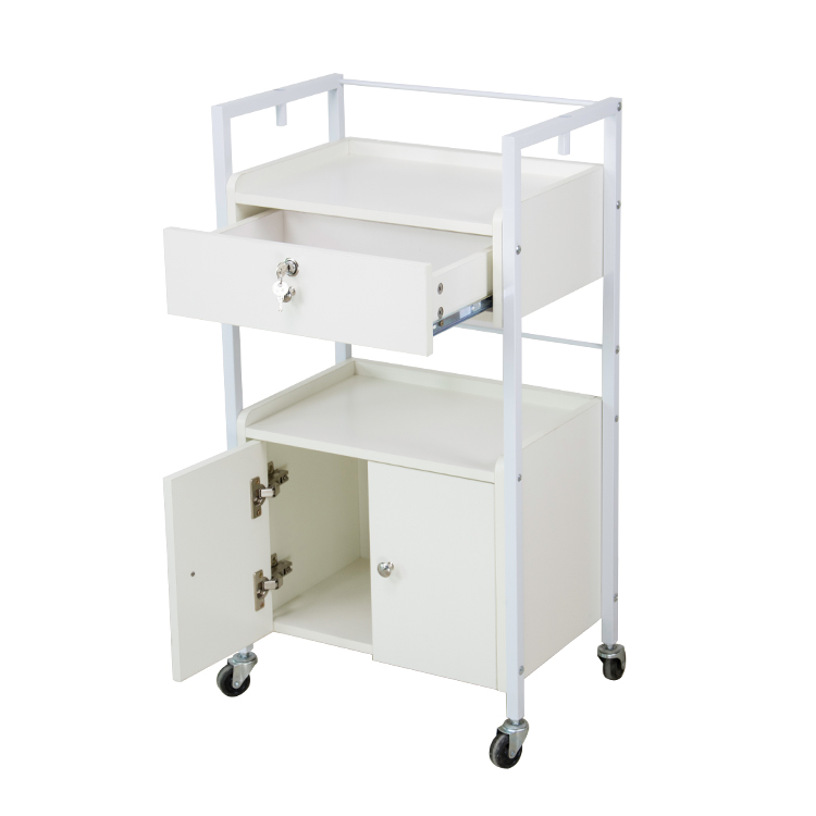 Salon Trolley Cart Hair Salon Perm Hair Dyeing Tool Cart Movable Cart Kitchen Balcony Bedroom Metal Storage Rack