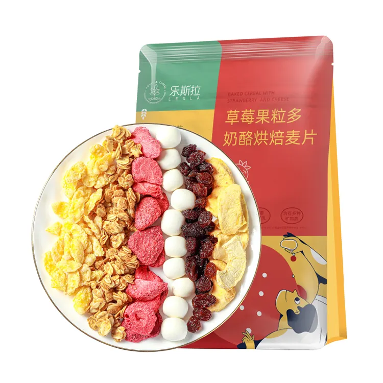 Delicious Breakfast Healthy Snack Food Nuts Dried Fruit And Cheese Cereal Mix Breakfast Cereal Flakes