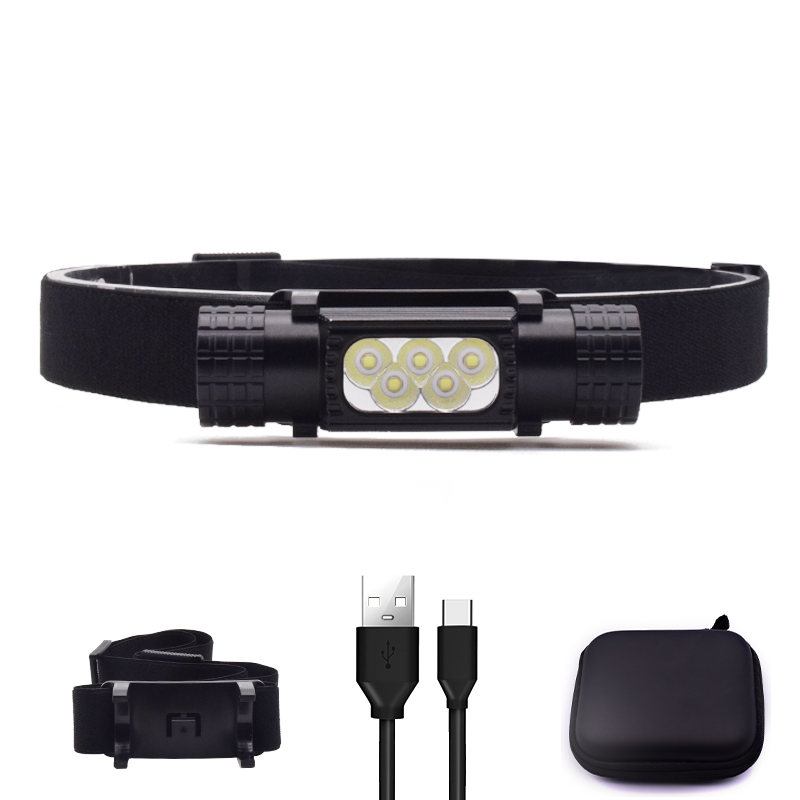 Factory New Arrival High Quality Aluminum Alloy Material Outdoor Head Lamp Rechargeable Torch LED Headlamp