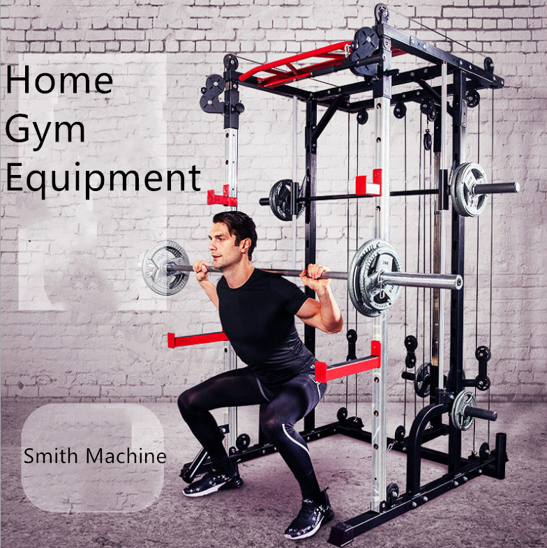 Новый дизайн многофункциональный домашний фитнес-оборудование Smith Machine Power Rack