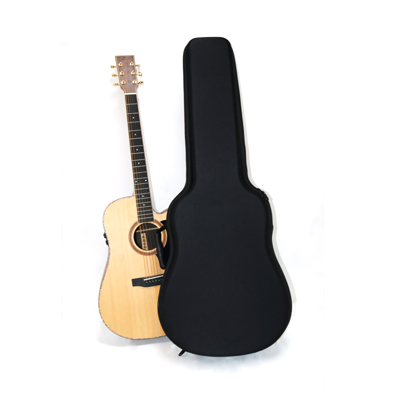 Hard Shell EVA Custom Waterproof Shockproof Large Capacity Wholesale Storage Guitar Case With Adjust Shoulder For Travel Around