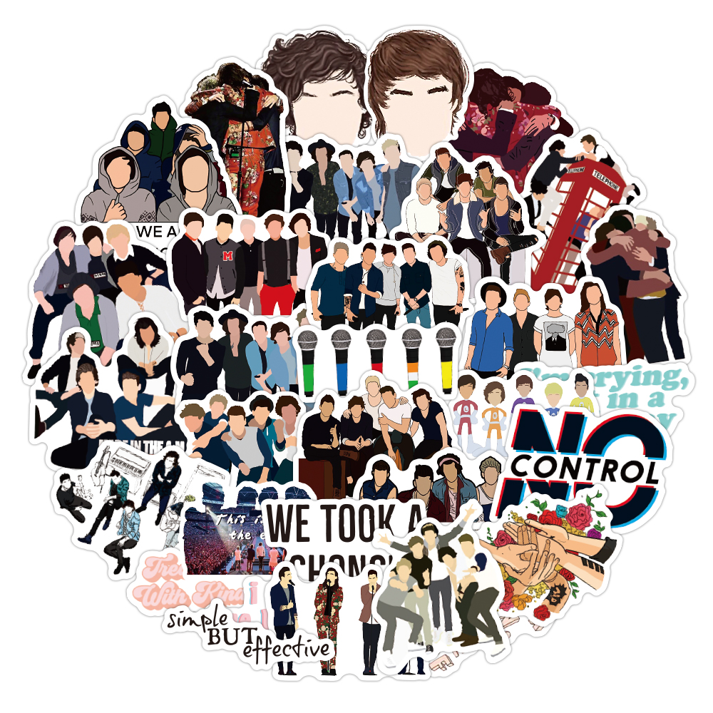 50 шт. музыка Kpop One Direction хип-хоп чемодан скейтборд граффити наклейки для автомобиля Moto велосипед украшение