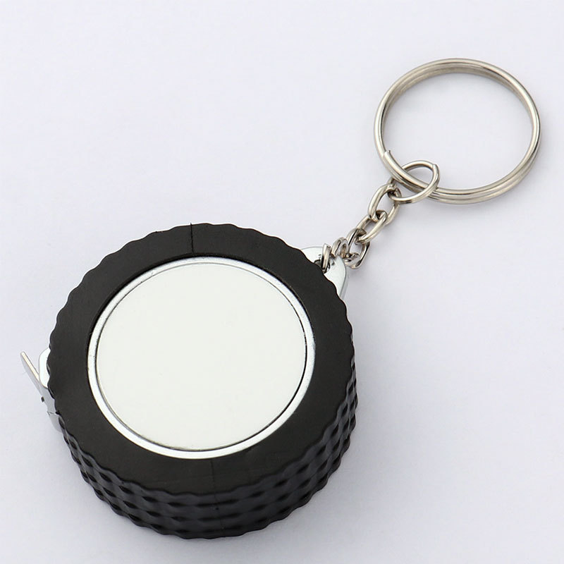 Wholesale 1 Meter Mini Sublimation Tire Style Tape Measure Ruler Keychain