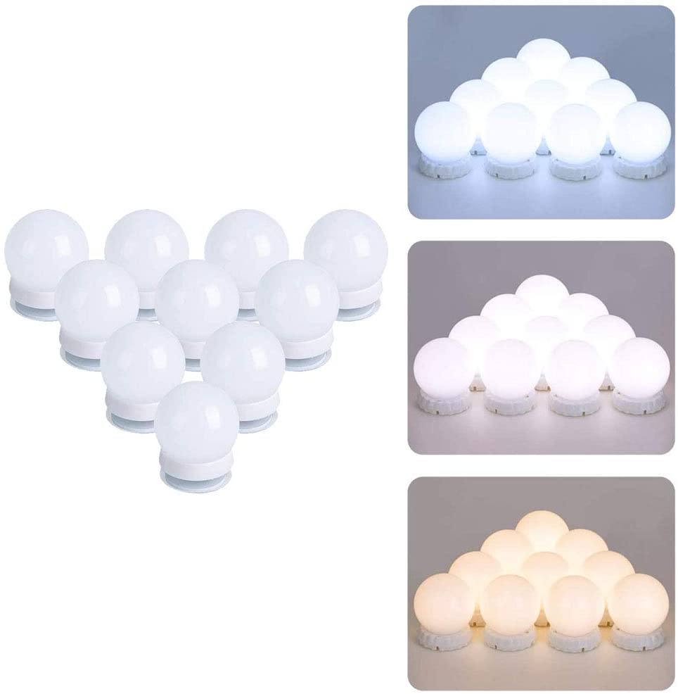 2021 Hot Sale 10 LED Light Bulbs Dimmable Vanity Mirror Lights for Makeup Lamp Dressing Room