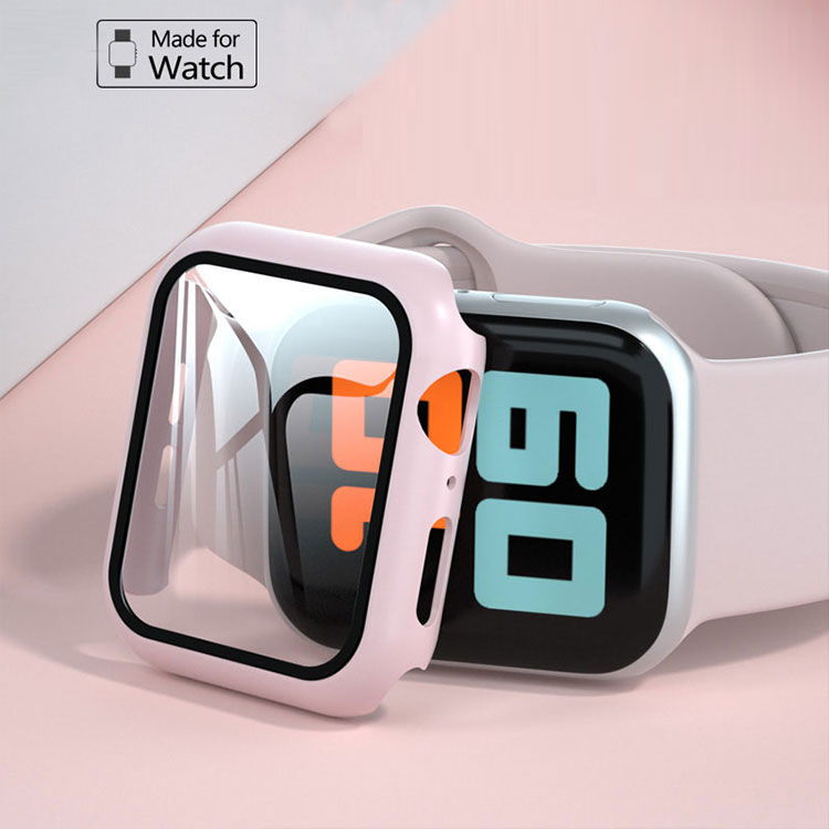 2021 New Tempered Glass Case with Strap for Apple Series 5 4 3 Watch Band 44 mm 40mm band 42mm 38mm