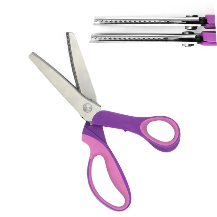 Sewing triangle serrated pinking shears for fabric zig zag scissors for tailor scissors dressmaking scissors