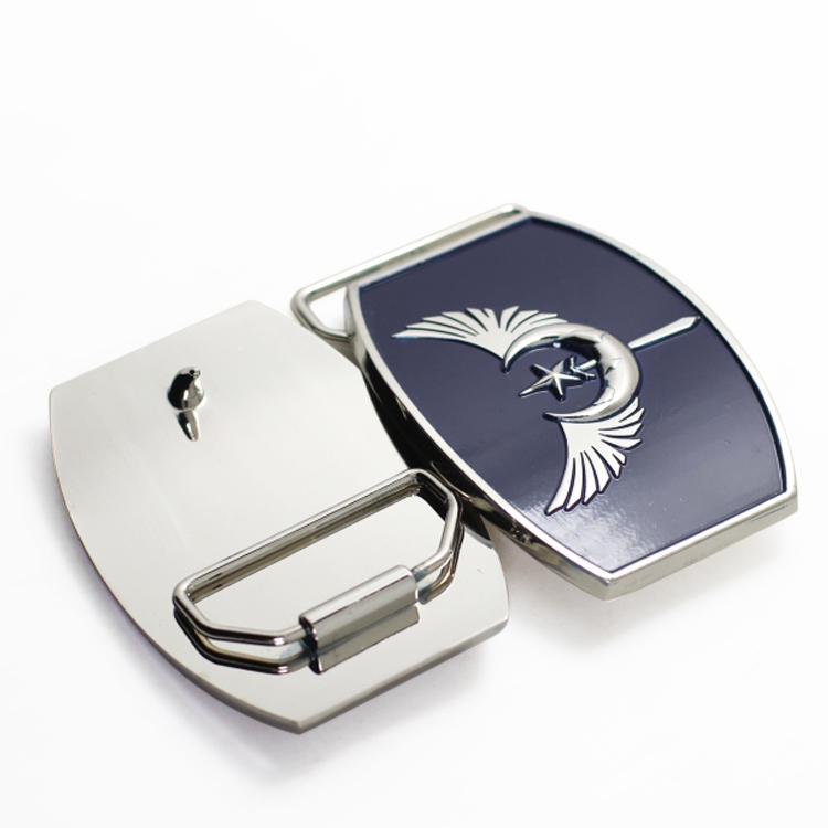 Custom Made Design Your Own Round Metal Silver Men Military Belt Buckle With Carving Logo