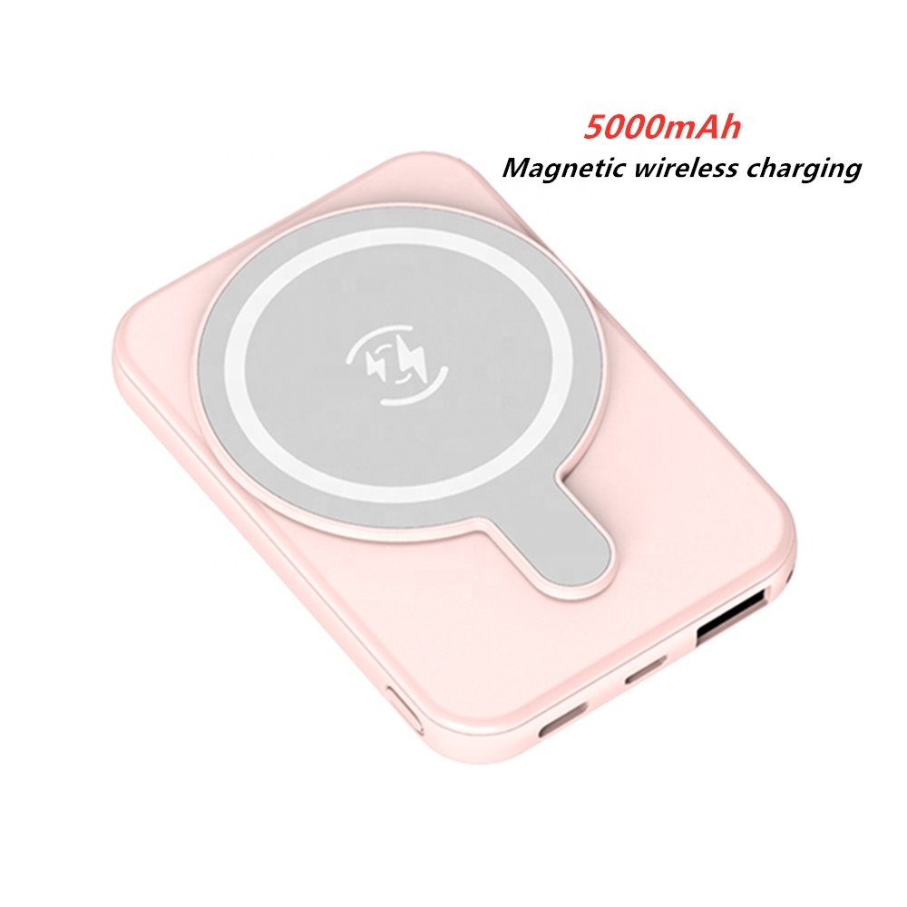 2021 5000mah Magnetic power banks 5000mah for iPhone 12 portable wireless magnetic mini power bank
