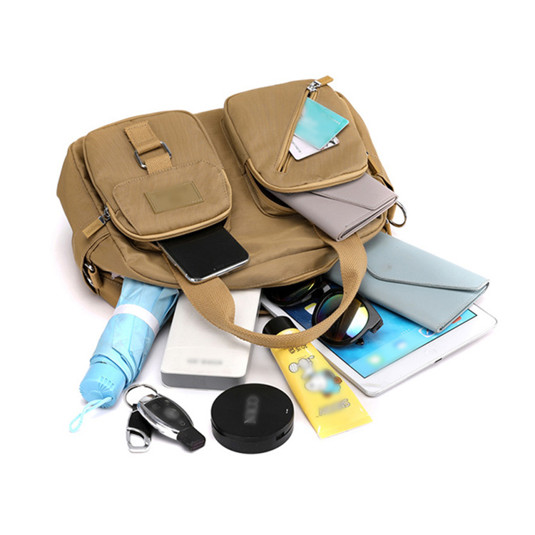 JZB049 Durable Nylon Waterproof Shoulder Mummy Diaper Bag Baby Diaper Tote Bag Nappy Shoulder Bag Multi Pocket Organizer