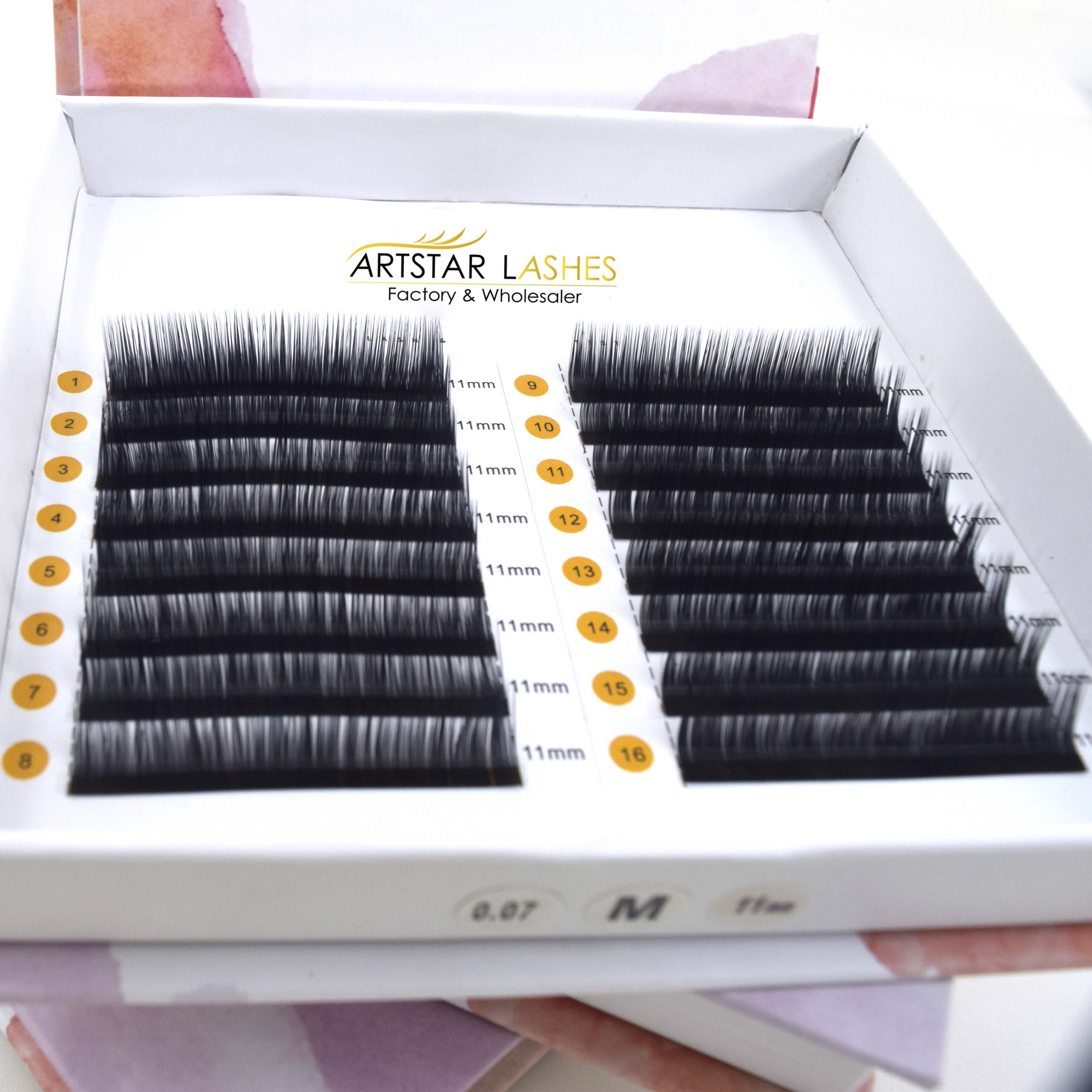 0.03 0.05 0.07 Automatic Blooming Flower Lashes Self Fanning Lashes Russian Volume Individual Lashes Easy Fans Eyelash Extension