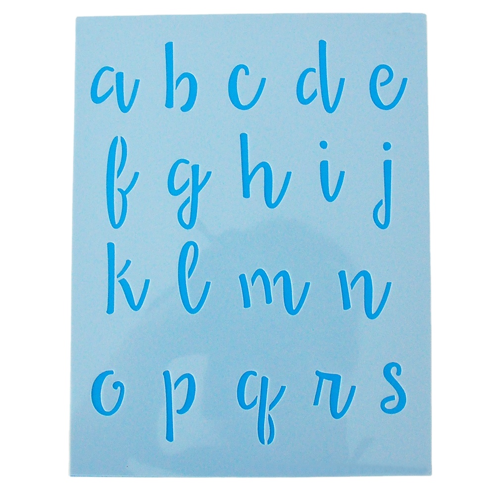 15*19.5cm 6 designs in one pack Plastic Alphabet stencils for painting