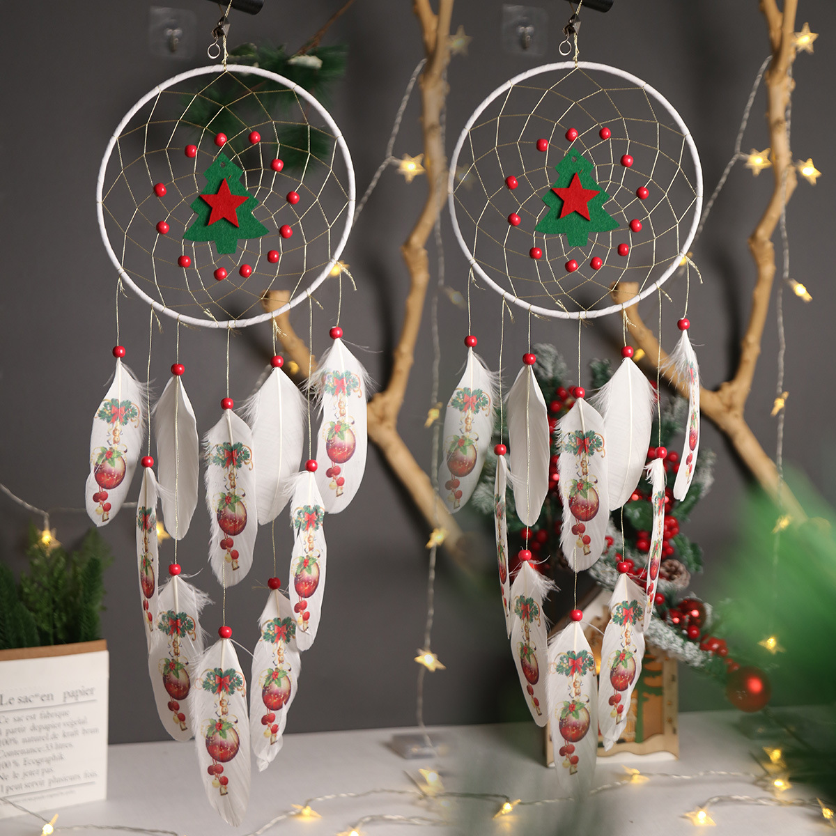 Christmas original dream catcher series home decoration dream catcher ornaments Christmas gift dream catcher wall hanging