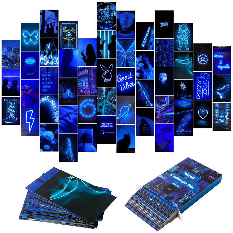 Private label 4*6 Inch 50pcs Postcards Posters Aesthetic Pictures for Wall Collage Kits Photos