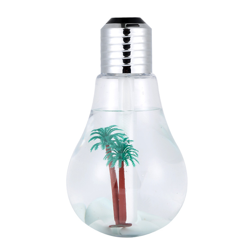New Handheld Flash Bulb 400ml Aroma Diffuser Home Air Cool Mist Freshener Humidifier with LED light