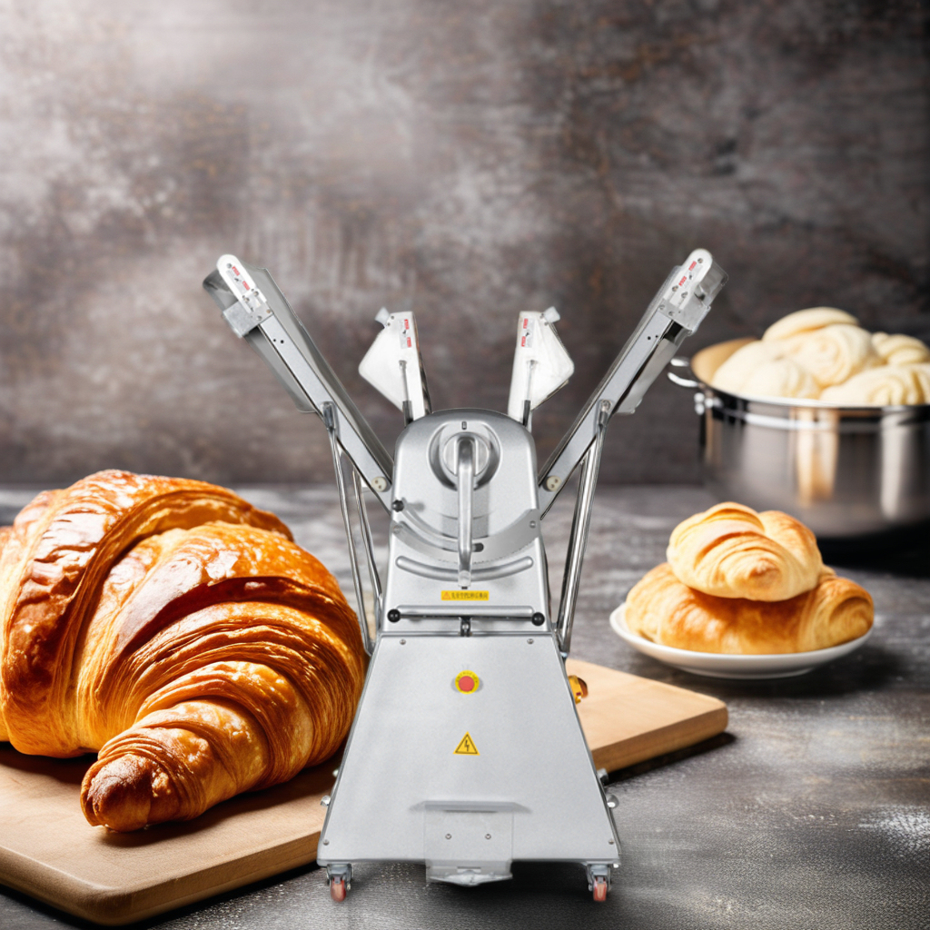 Commercial Automatic Dough Roller Sheeter and Cutter Croissant Making Machine for Pastry Production