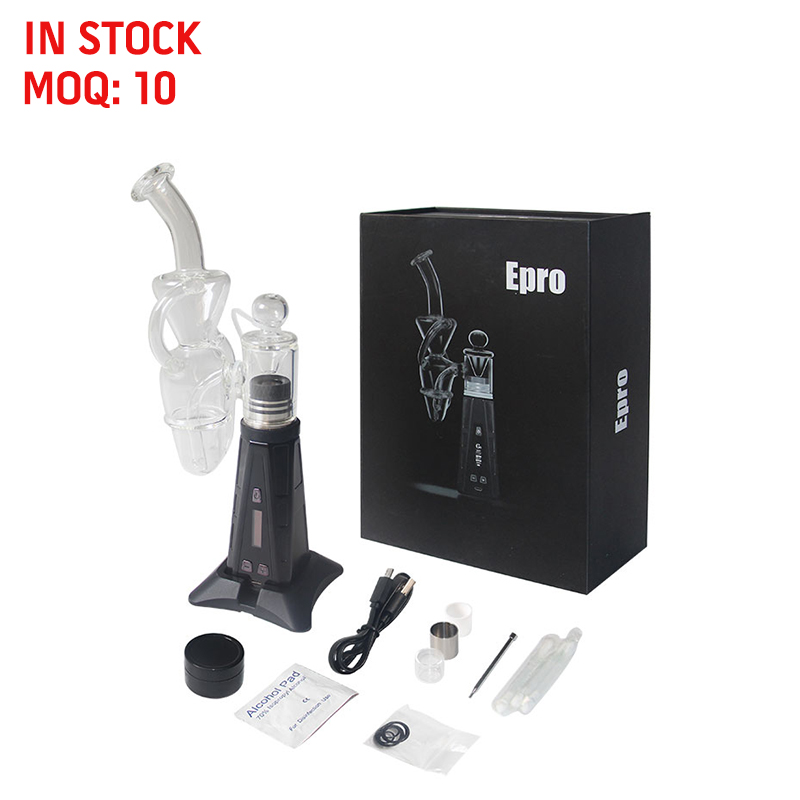 Best 10 colors Digital Temp Control Glass Device Dab vape 3000mAh Rechargeable adjustable burning paste dry herb Vaporizer
