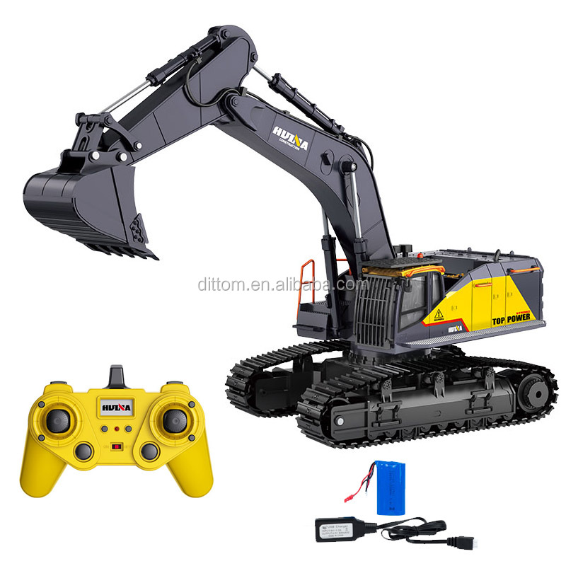 HuiNa 1592 Metal Alloy RC Excavator truck car 2.4G 1:14 22ch Rc Construction vehicle