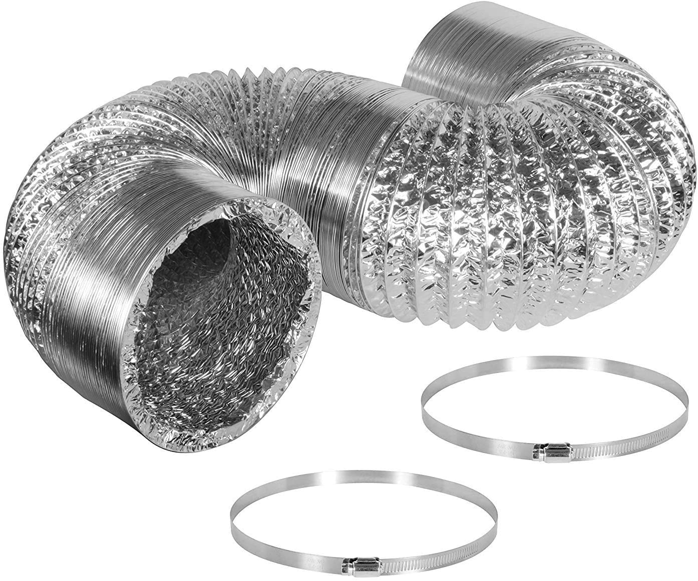 LAMPPLANT HVAC 6 дюймов 25 футов Алюминиевый гибкий провод трубопровод