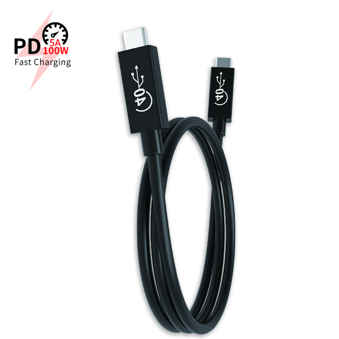 Коаксиальный кабель Usb4.0 Gen3, 40 Гбит/с, Высокоскоростная передача данных Pd 100 Вт, быстрая зарядка 5k @ 60 Гц, видео, Usb C на Usb C, выход кабеля для Macbook