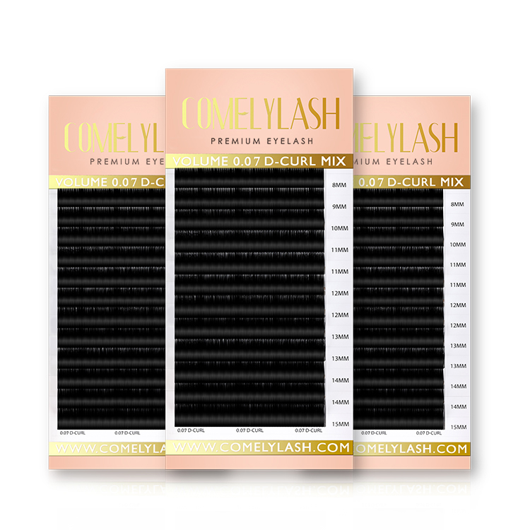 Comelylash матовый черный Шелковый flare ресницы индивидуальные частные этикетки с искусственным норковым, расходные материалы для наращивания ресниц