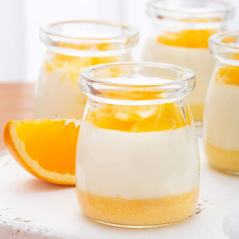 Yogurt Bottles Food Storage Jar for Kitchen and Candle Containers Mini Glass Jar for DIY Arts Crafts