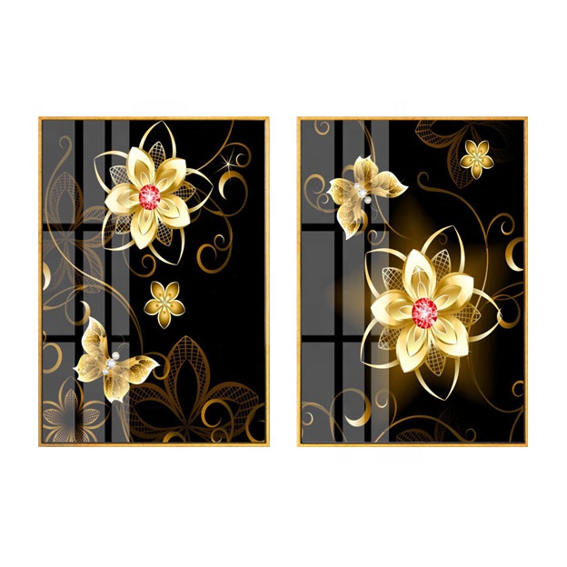 Wall painting Flower Canvas Painting Home Decoration Pictures Wall Pictures For Living Room Modular Crystal Porcelain Painting