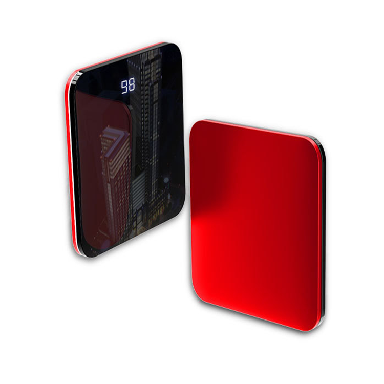 Mini fast charge 10000mAh wireless power bank ultra-thin power bank with cable