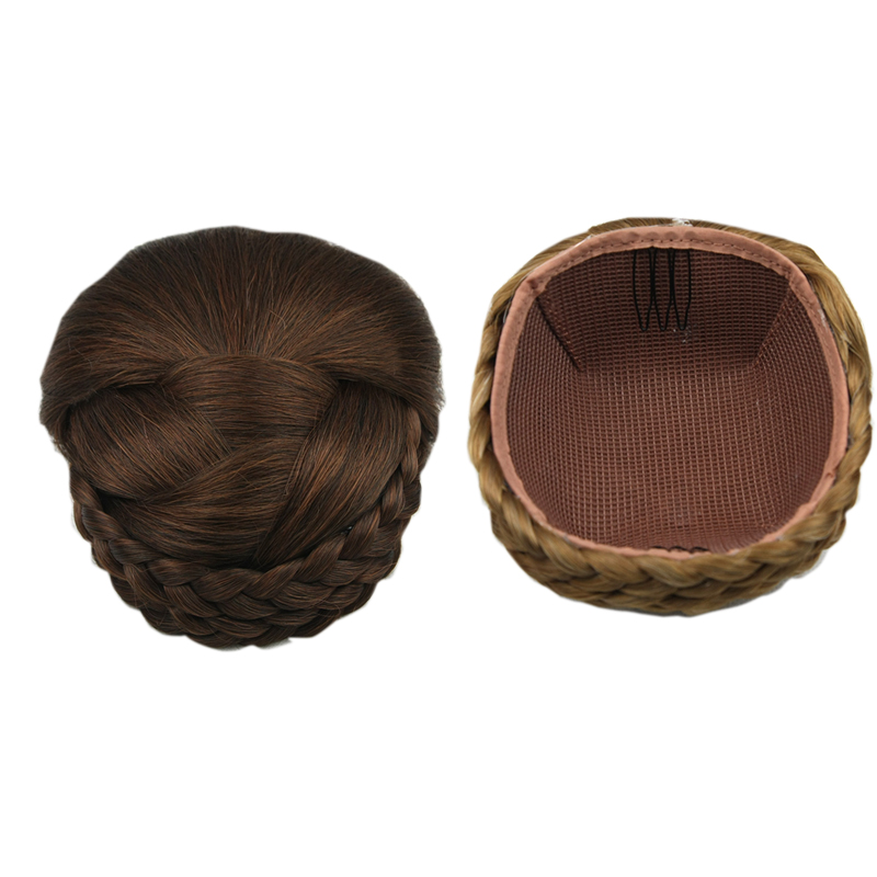 Wholesale hair accessories high temperature silk braided hair bag ball hair bun Hanfu headdress traditional oriental