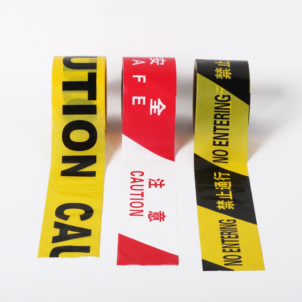 wholesales Underground Detectable Buried Danger Caution Tape Yellow Barrier Safety Cordonning Tape Signalling PE Warning Tape
