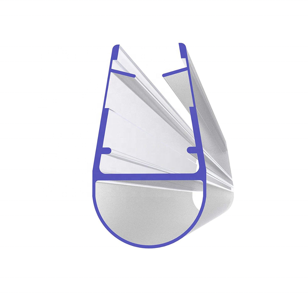 GUIDA 716078 Curved bath shower screen plastic for 6-12mm glass door enclosure PVC sealing strip