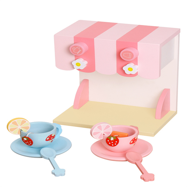 New Arrivals Mixer Mini Coffee Make Baby wooden Pretend Role Play Sets Toys