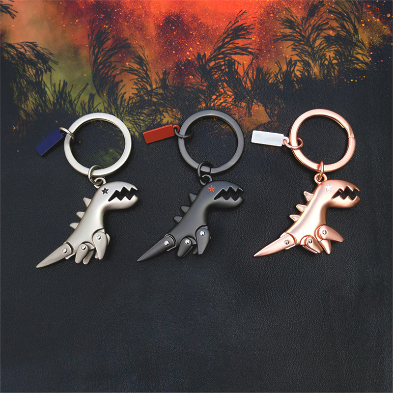 Cute Little Dinosaur Keychain Couple Pendant Men's Car Keychain Girl Key Pendant Creative Gift Unisex Key Pendant