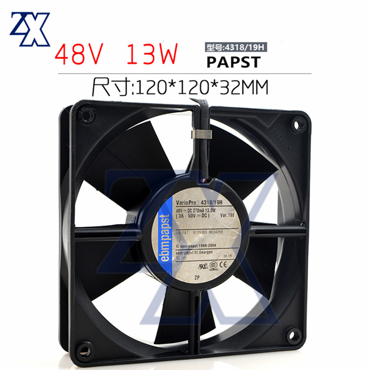 Original ForEbmpapst 4318/19H EBM-PAPST 48V 13W 12CM 120*120*32mm 4318 fan Four-wire Cooling fan In stock~