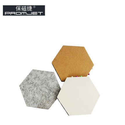 Thick Memo Pin Notice Boards With Pins For Pictures Felt Board Magnetic Hexagon Felt Bulletin Board