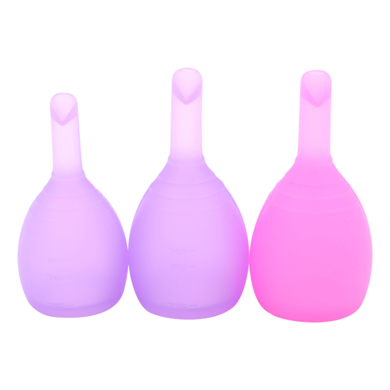 Customasable Feminine Copa Menstrual 2 Piece M Size Premium 100% Medical Grade Silicone Peesafe Valved Menstrual Cup for Swim