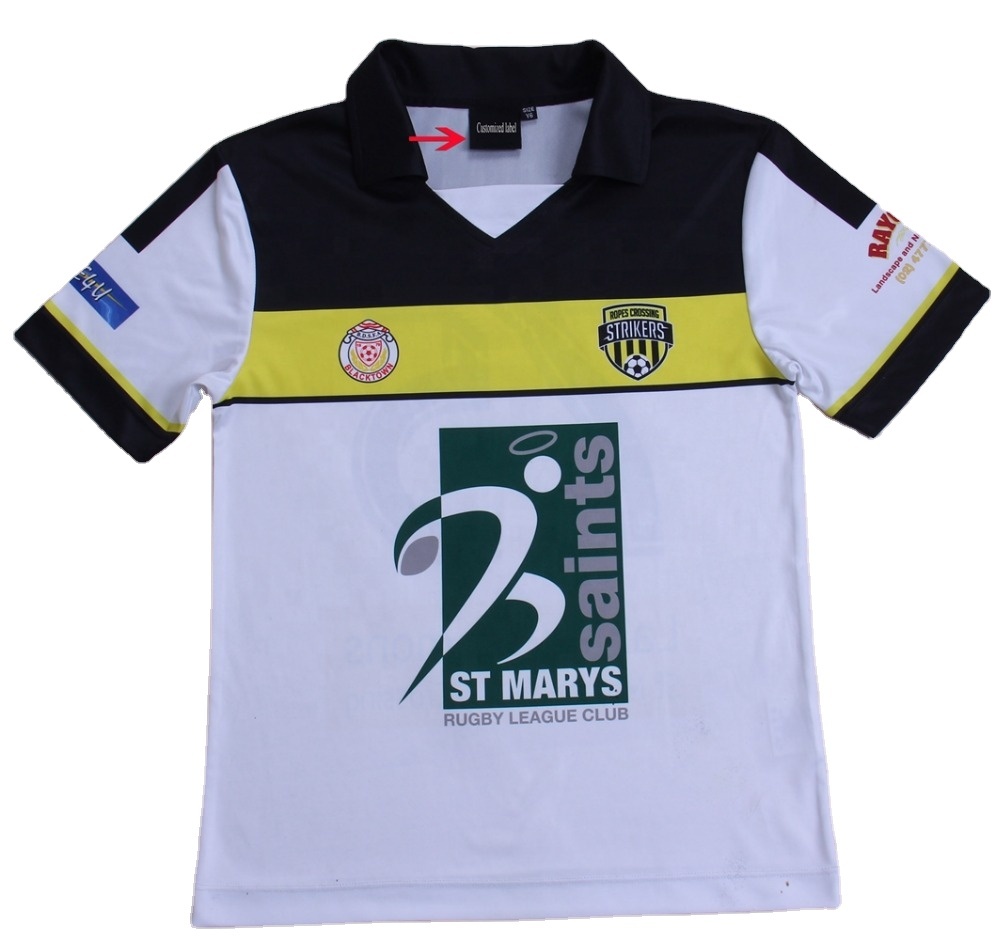 Blank wholesale rugby shirts custom rugby league jersey polo shirt sublimation rugby jersey