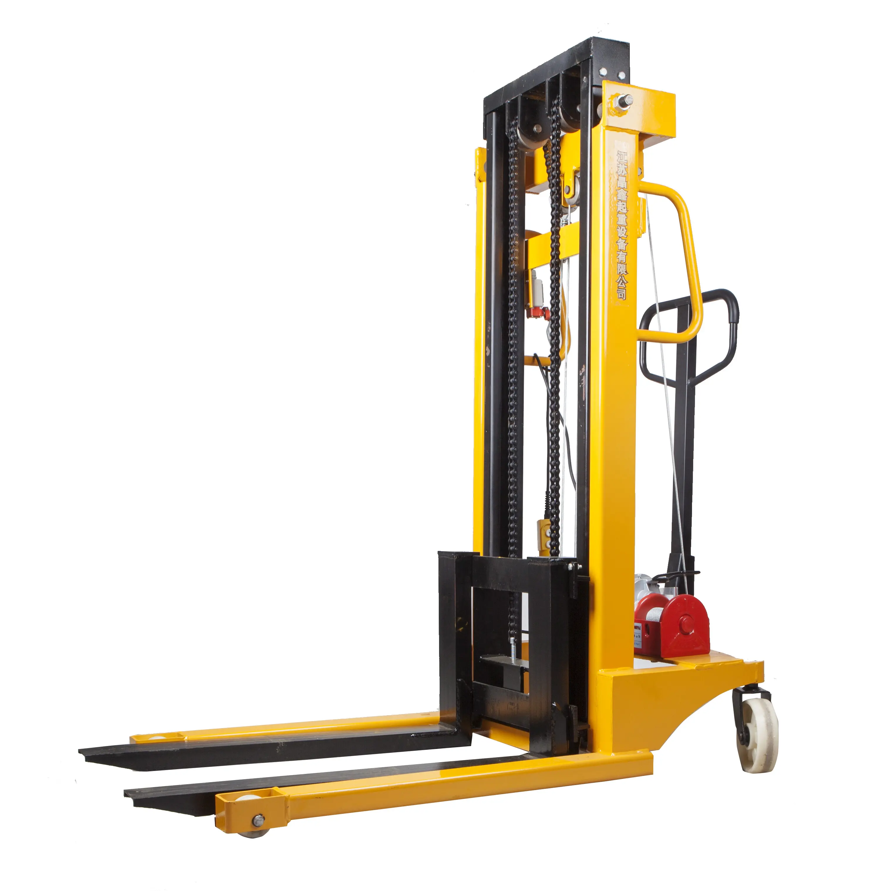 2 ton manual forklift stacker hydraulic forklift Stacker with Adjustable Forks