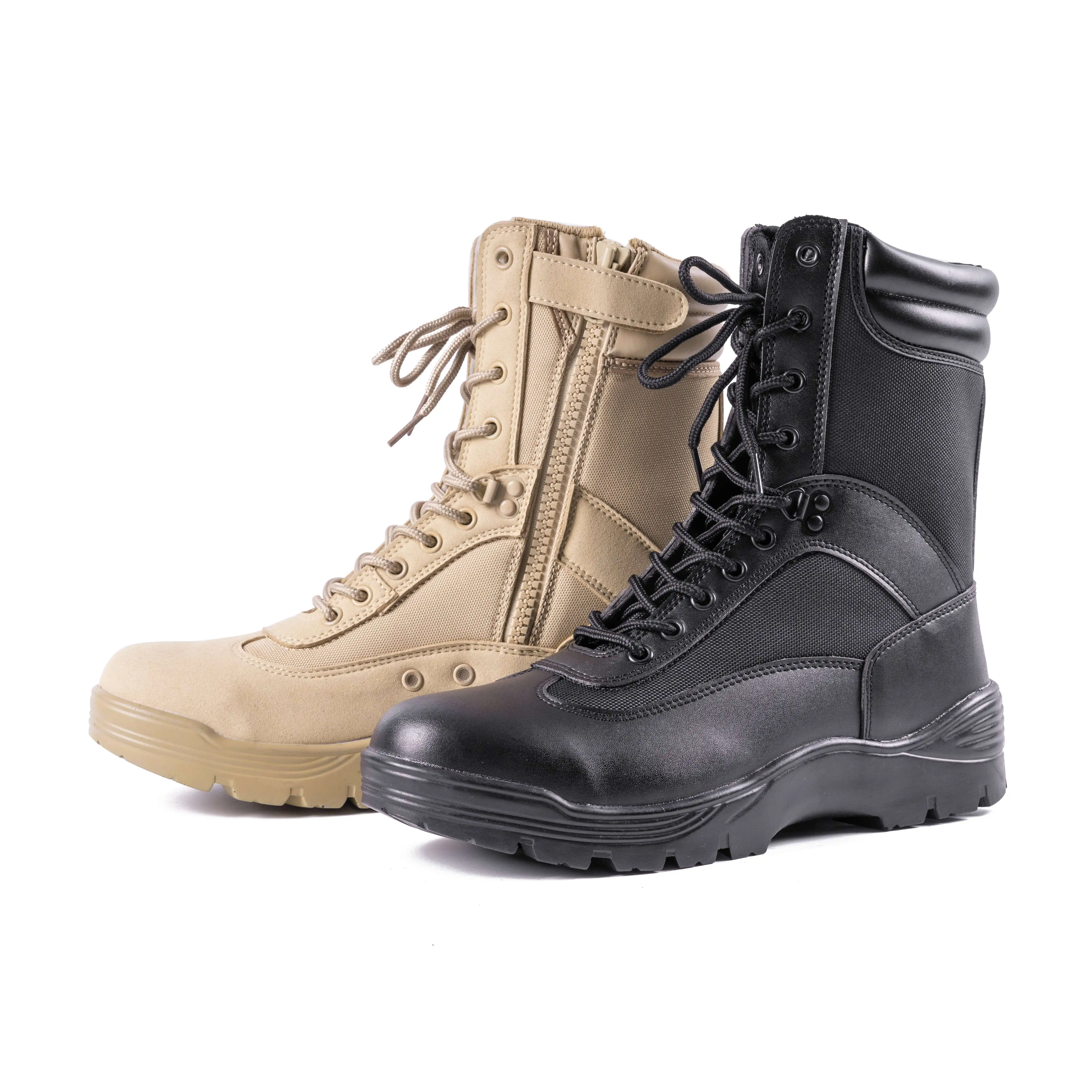 Waterproof Black Military Boot Hiking Boots Tactical Training Shoes PU Outsole Boots for men