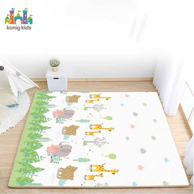 Konig Kids New Trending Baby Play Mat Double Side Design XPE Folding Extra Large Thick Foam Portable Playmat for Babies Plat Mat