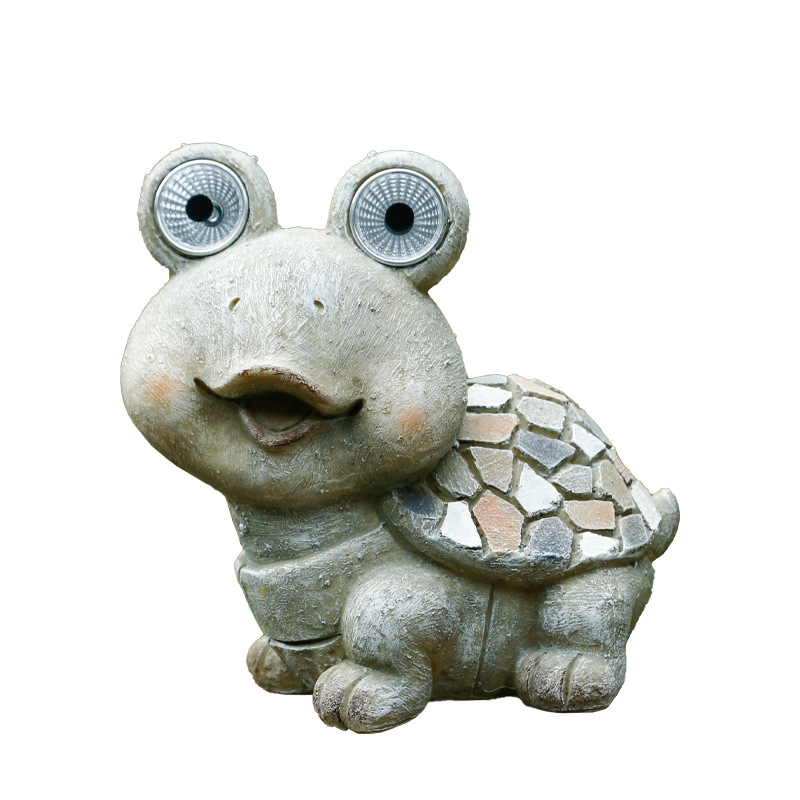Creative animal resin crafts solar ornaments outdoor pond turtle ornaments