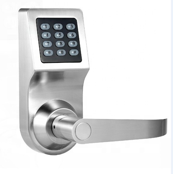 Hot selling remote control password anti-theft security code RF card electronic keypad door lock with mechanical key