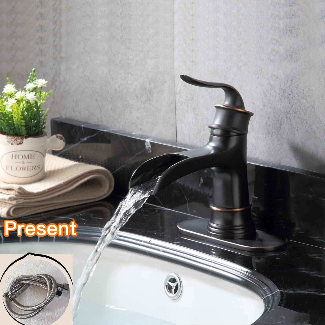 Antique European Luxury Black Brass Basin faucet Mixer Bathroom Tap