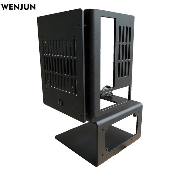 WENJUN Mini ITX PC испытательный стенд с открытым воздушным корпусом Вертикальная рамка из алюминиевого сплава корпус компьютера водяное охлаждение шасси