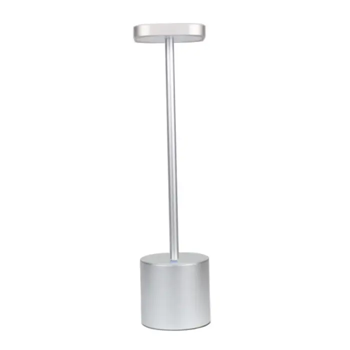 Modern Hotel Style USB Rechargeable Battery desk lamp Aluminium LED Cordless Restaurant Table Lamp in Gold silver black