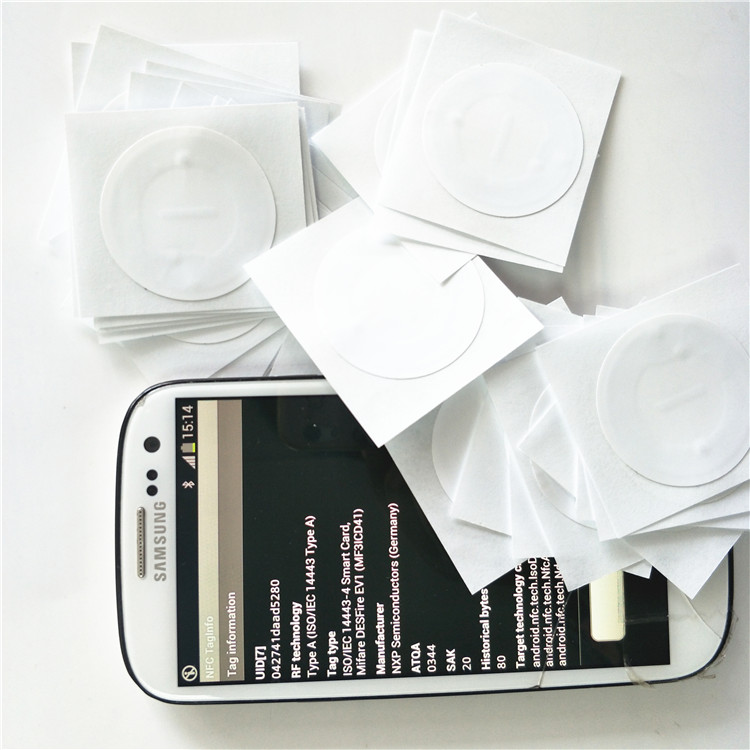 38 мм круглый самоклеющийся ISO14443A Typ 4 MF3ICD41 EV1 4KB RFID NFC наклейки